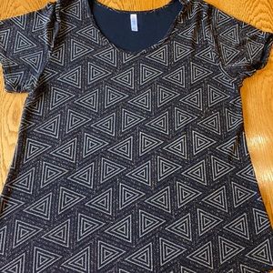 Lularoe Elegant collection.  Gold shimmer black background